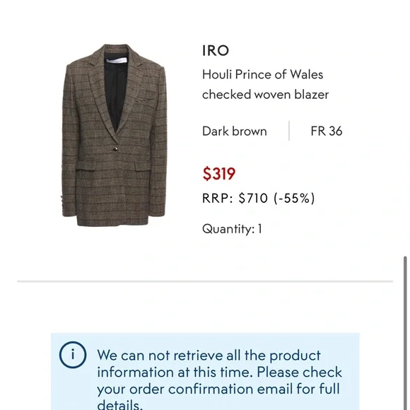 Brown Checkered Blazer - Picture 5 of 5